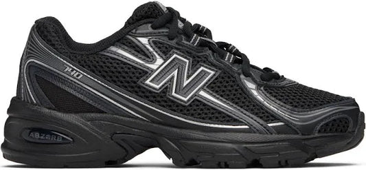 New Balance Big Kids Black & Silver 740 Sneakers